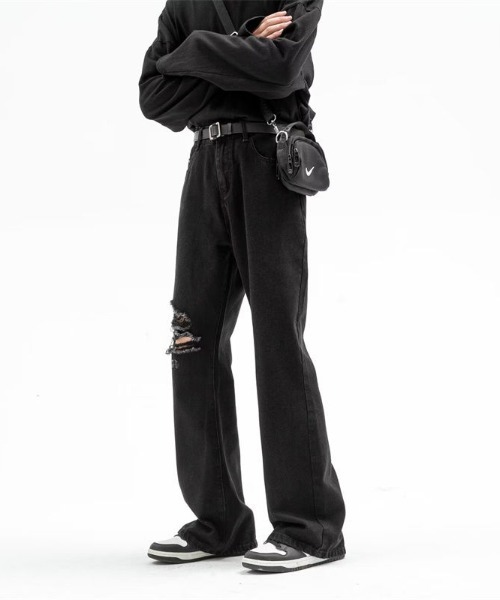 MGV(エムジーヴィー)の「フレアダメージデニム(デニムパンツ・メンズ・ブルー/ブラック・X-LARGE/LARGE/MEDIUM)」の6枚目の写真