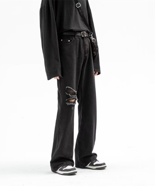 MGV(エムジーヴィー)の「フレアダメージデニム(デニムパンツ・メンズ・ブルー/ブラック・X-LARGE/LARGE/MEDIUM)」の8枚目の写真