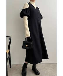 palm RICHE | ショルダーカットアウトバルーン袖ワンピース(ワンピース)