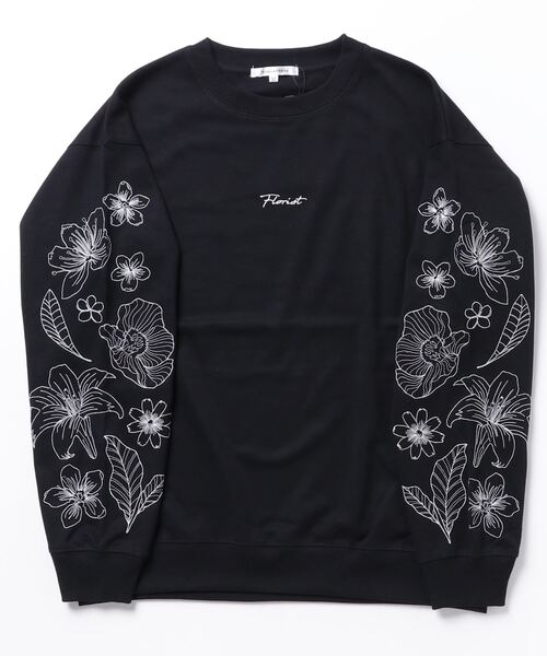 SUGGESTION（サジェッション）の「SUGGESTION フラワー刺繍トレーナー 