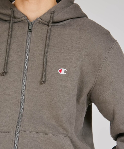 Champion(チャンピオン)の「【Champion/チャンピオン】メンズ ベーシック ジップフーデッドスウェットシャツ(パーカー・メンズ・ダークグレー/ダークグリーン/ブラック/グレー/オートミール/ネイビー・XX-LARGE/MEDIUM/X-LARGE/SMALL/LARGE)」の12枚目の写真