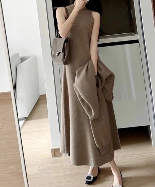 AMAJI（アマジ）の「アンサンブルプルオーバー×ワンピース（アンサンブル・レディース・ホワイト/ベージュ・MEDIUM/LARGE/X-LARGE）」の4枚目の写真