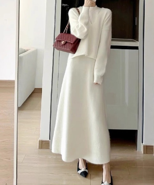 AMAJI（アマジ）の「アンサンブルプルオーバー×ワンピース（アンサンブル・レディース・ホワイト/ベージュ・MEDIUM/LARGE/X-LARGE）」の11枚目の写真