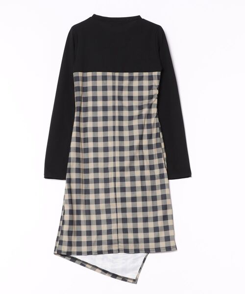 urge：（アージコロン ）の「【URGE：】胸元切替え ブロックチェック ワンピース（ワンピース・レディース・ブラウン・LARGE/SMALL/MEDIUM/X-LARGE）」の5枚目の写真