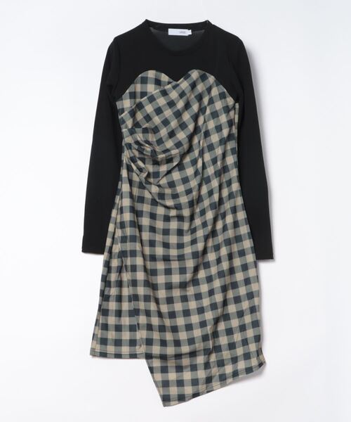 urge：（アージコロン ）の「【URGE：】胸元切替え ブロックチェック ワンピース（ワンピース・レディース・ブラウン・LARGE/SMALL/MEDIUM/X-LARGE）」の7枚目の写真