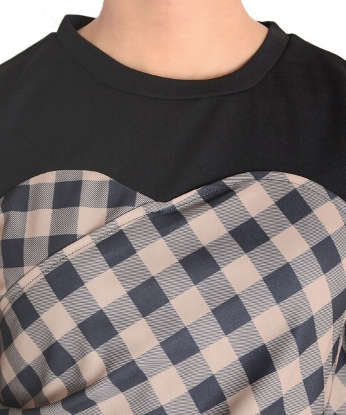 urge：（アージコロン ）の「【URGE：】胸元切替え ブロックチェック ワンピース（ワンピース・レディース・ブラウン・LARGE/SMALL/MEDIUM/X-LARGE）」の10枚目の写真