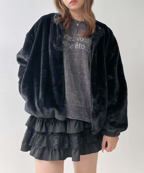 セール】☆フェイクファーノーカラーブルゾン（ブルゾン）｜AS KNOW AS