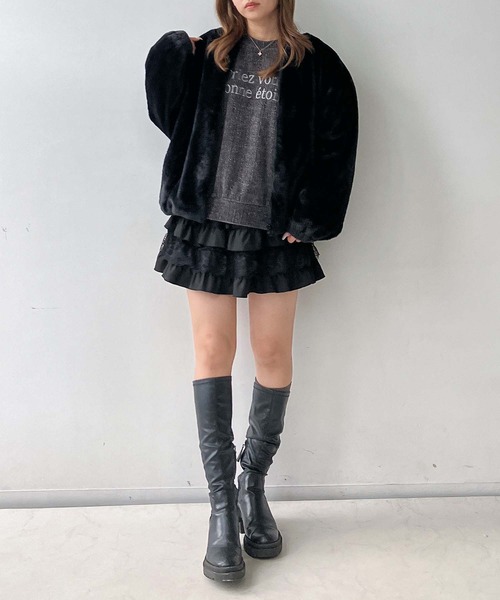 セール】☆フェイクファーノーカラーブルゾン（ブルゾン）｜AS KNOW AS