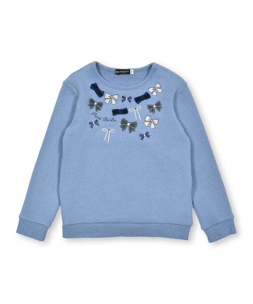 BeBe（ベベ）の「ベア裏毛リボントレーナー(80~150cm)（スウェット・キッズ・ブルー/パープル・120cm/110cm/150cm/140cm/100cm/130cm/90cm/80ｃｍ）」の9枚目の写真