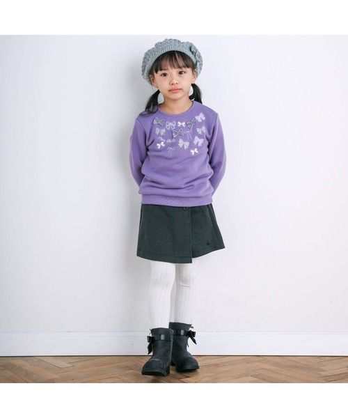 BeBe（ベベ）の「ベア裏毛リボントレーナー(80~150cm)（スウェット・キッズ・ブルー/パープル・120cm/110cm/150cm/140cm/100cm/130cm/90cm/80ｃｍ）」の17枚目の写真