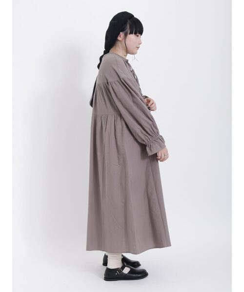 Samansa Mos2(サマンサ モスモス)の「前後着ティアードギャザーワンピース(ワンピース・レディース・ベージュ/キナリ/ネイビー/ブラック・F)」の19枚目の写真