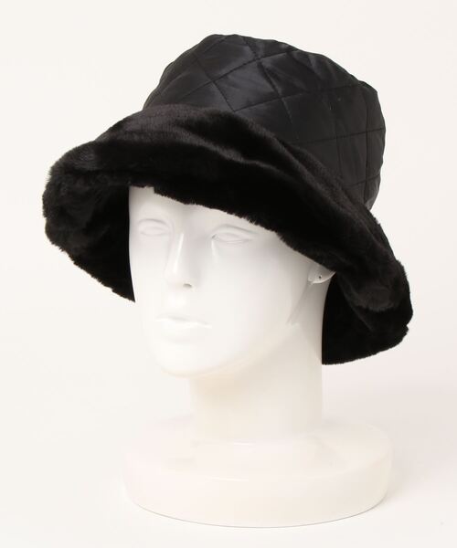 TONE SELECT GOODS（トーンセレクトグッズ）の「【float】リバーシブル フェイクファー キルティング バケットハット（ハット・レディース・アッシュブラウン/オフホワイト/ライトグレー/アイボリー/ブラック/ライトブラウン/ワインレッド/ベージュ・FREE）」の15枚目の写真