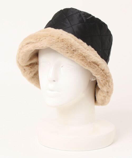 TONE SELECT GOODS（トーンセレクトグッズ）の「【float】リバーシブル フェイクファー キルティング バケットハット（ハット・レディース・アッシュブラウン/オフホワイト/ライトグレー/アイボリー/ブラック/ライトブラウン/ワインレッド/ベージュ・FREE）」の14枚目の写真
