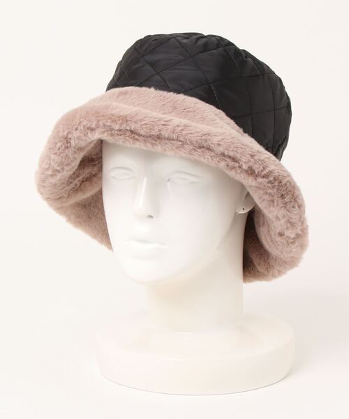 TONE SELECT GOODS（トーンセレクトグッズ）の「【float】リバーシブル フェイクファー キルティング バケットハット（ハット・レディース・アッシュブラウン/オフホワイト/ライトグレー/アイボリー/ブラック/ライトブラウン/ワインレッド/ベージュ・FREE）」の10枚目の写真