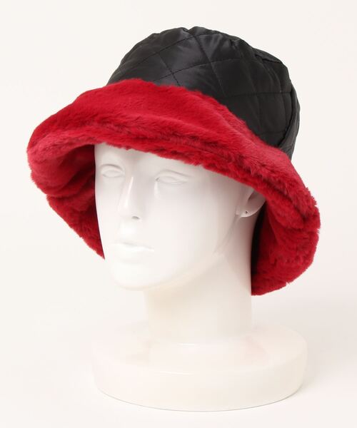 TONE SELECT GOODS（トーンセレクトグッズ）の「【float】リバーシブル フェイクファー キルティング バケットハット（ハット・レディース・アッシュブラウン/オフホワイト/ライトグレー/アイボリー/ブラック/ライトブラウン/ワインレッド/ベージュ・FREE）」の9枚目の写真