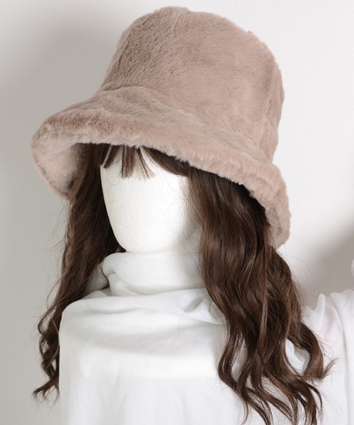 TONE SELECT GOODS（トーンセレクトグッズ）の「【float】リバーシブル フェイクファー キルティング バケットハット（ハット・レディース・アッシュブラウン/オフホワイト/ライトグレー/アイボリー/ブラック/ライトブラウン/ワインレッド/ベージュ・FREE）」の6枚目の写真