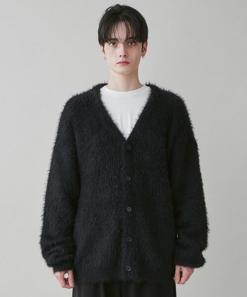 LUCY（ルーシー）の「LUCY/フェザーカーディガン（カーディガン/ボレロ・メンズ・ブルー/ブラック/ベージュ・MEDIUM/LARGE）」の4枚目の写真