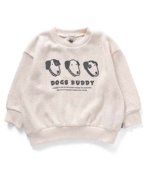 F.O.KIDS(エフオーキッズ)の「DOGモチーフトレーナー(スウェット・キッズ・ブラック/アイボリー/ミント/グレー・140/80/90/120/100/130/110)」の2枚目の写真