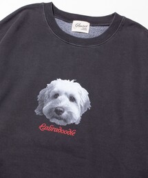 GLOSTER | 【GLOSTER/グロスター】DOG&CAT 犬猫プリント ピグメント クルーネックスウェット(スウェット)