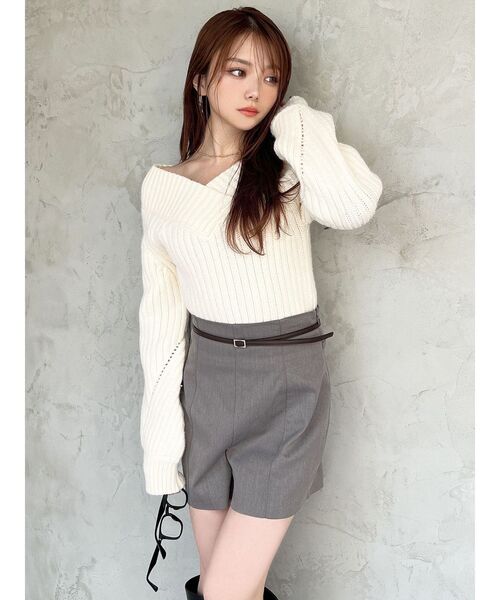 RESEXXY（リゼクシー）の「クロップドニット（ニット/セーター・レディース・アイボリー/ブラック/ピンク・FREE）」の18枚目の写真