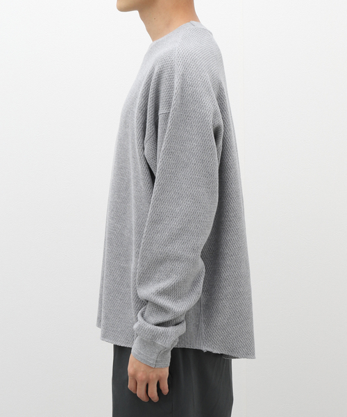 JOURNAL STANDARD relume（ジャーナルスタンダード　レリューム）の「ヘビーハニカム クルーネック（Tシャツ/カットソー・メンズ・アイボリー/ブラック/ホワイト/グレー・LARGE/MEDIUM）」の12枚目の写真