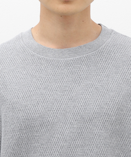 JOURNAL STANDARD relume（ジャーナルスタンダード　レリューム）の「ヘビーハニカム クルーネック（Tシャツ/カットソー・メンズ・アイボリー/ブラック/ホワイト/グレー・LARGE/MEDIUM）」の10枚目の写真