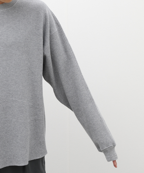 JOURNAL STANDARD relume（ジャーナルスタンダード　レリューム）の「ヘビーハニカム クルーネック（Tシャツ/カットソー・メンズ・アイボリー/ブラック/ホワイト/グレー・LARGE/MEDIUM）」の15枚目の写真