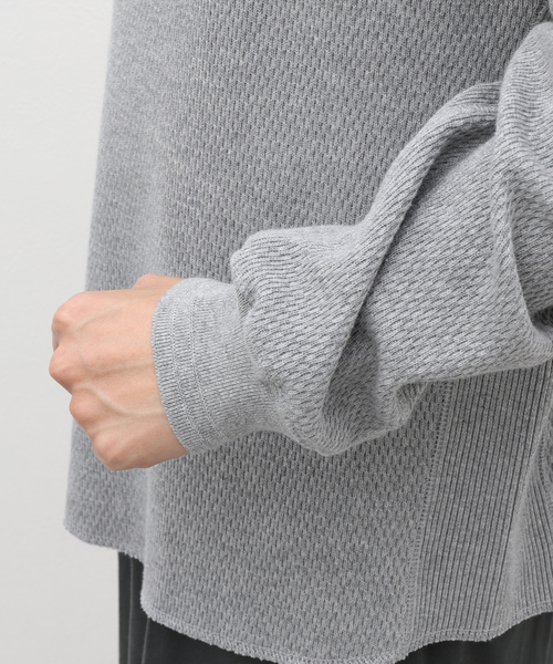 JOURNAL STANDARD relume（ジャーナルスタンダード　レリューム）の「ヘビーハニカム クルーネック（Tシャツ/カットソー・メンズ・アイボリー/ブラック/ホワイト/グレー・LARGE/MEDIUM）」の9枚目の写真