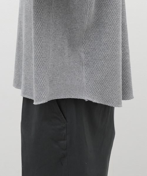 JOURNAL STANDARD relume（ジャーナルスタンダード　レリューム）の「ヘビーハニカム クルーネック（Tシャツ/カットソー・メンズ・アイボリー/ブラック/ホワイト/グレー・LARGE/MEDIUM）」の7枚目の写真