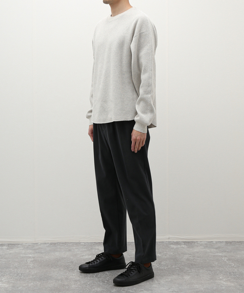 JOURNAL STANDARD relume（ジャーナルスタンダード　レリューム）の「ヘビーハニカム クルーネック（Tシャツ/カットソー・メンズ・アイボリー/ブラック/ホワイト/グレー・LARGE/MEDIUM）」の20枚目の写真