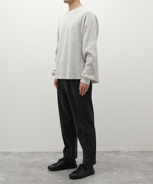 JOURNAL STANDARD relume（ジャーナルスタンダード　レリューム）の「ヘビーハニカム クルーネック（Tシャツ/カットソー・メンズ・アイボリー/ブラック/ホワイト/グレー・LARGE/MEDIUM）」の21枚目の写真