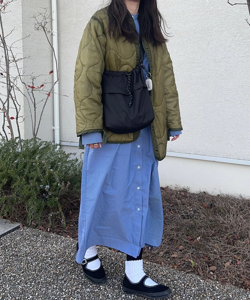 DEVICE(デバイス)の「《新色追加》【@___mika___livingコラボ】カラビナ付き パラコード巾着 ナイロンショルダーバッグ(ショルダーバッグ・レディース・ブラック/ブラック系その他/ライトグレー・FREE)」の18枚目の写真