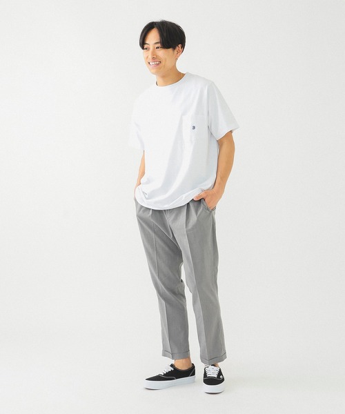 BEAMS(ビームス)の「BEAMS / Bロゴ ポケット Tシャツ(Tシャツ/カットソー・メンズ・グレー系その他/ネイビー/ホワイト・XL/L/M/S/XX-LARGE)」の10枚目の写真