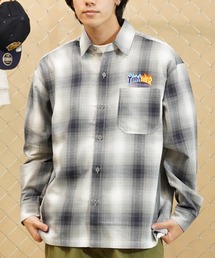 【ムラサキスポーツ別注】THRASHER/スラッシャー 長袖シャツ ボックスシルエット オンブレチェック THM-24ASLSS01