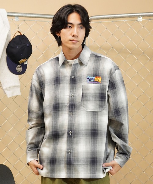 セール】【ムラサキスポーツ別注】THRASHER/スラッシャー 長袖シャツ