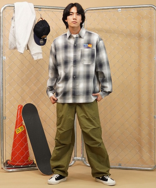 THRASHER（スラッシャー）の「【ムラサキスポーツ別注】THRASHER/スラッシャー 長袖シャツ ボックスシルエット オンブレチェック THM-24ASLSS01（シャツ/ブラウス・メンズ・ブラック系その他/グレー系その他・XL/M/L）」の15枚目の写真