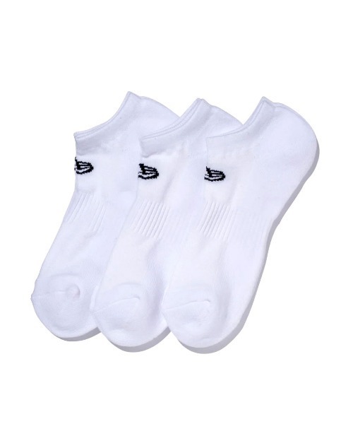 NEW ERA（ニューエラ）の「NEW ERA ニューエラ ショートソックス 3足組 / 靴下 3足セット neロゴ刺繍（ソックス/靴下・メンズ・マルチ/その他1/その他2/ブラック/ネイビー/ホワイト・21-23cm/25-27CM/23-25cm/27-29cm）」の2枚目の写真