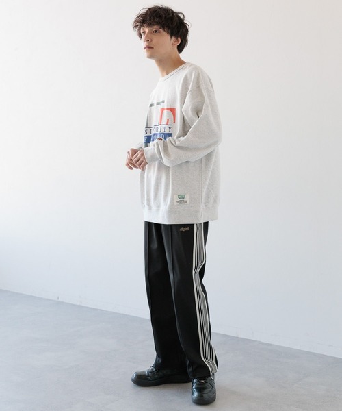 DISCUS（ディスカス）の「【DISCUS/ディスカス】別注/裏毛カレッジルーズスウェット（スウェット・メンズ・ネイビー/オフホワイト・MEDIUM/LARGE）」の4枚目の写真