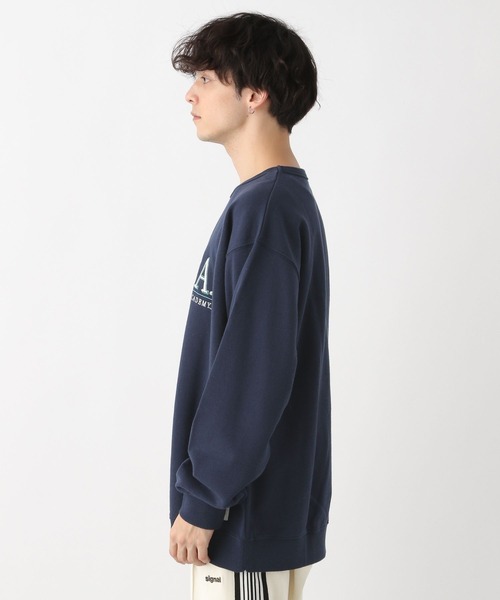 DISCUS（ディスカス）の「【DISCUS/ディスカス】別注/裏毛カレッジルーズスウェット（スウェット・メンズ・ネイビー/オフホワイト・MEDIUM/LARGE）」の9枚目の写真