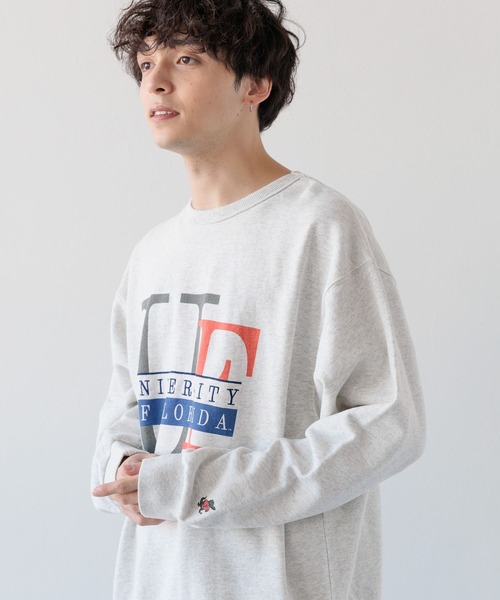 DISCUS（ディスカス）の「【DISCUS/ディスカス】別注/裏毛カレッジルーズスウェット（スウェット・メンズ・ネイビー/オフホワイト・MEDIUM/LARGE）」の21枚目の写真