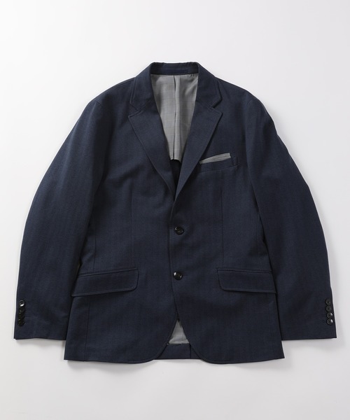 MEN'S BIGI(メンズビギ)の「【ACTIVE TAILOR】ヘリンボーンテーラードジャケット(テーラードジャケット・メンズ・グレー/ネイビー・02/03/04/01)」の1枚目の写真