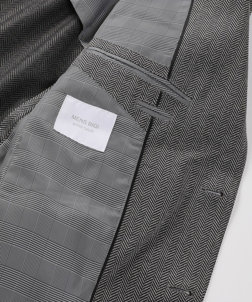 MEN'S BIGI(メンズビギ)の「【ACTIVE TAILOR】ヘリンボーンテーラードジャケット(テーラードジャケット・メンズ・グレー/ネイビー・02/03/04/01)」の16枚目の写真