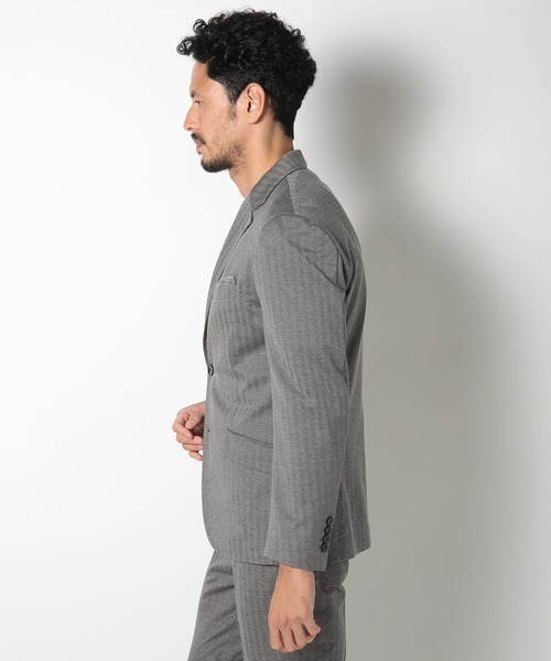 MEN'S BIGI(メンズビギ)の「【ACTIVE TAILOR】ヘリンボーンテーラードジャケット(テーラードジャケット・メンズ・グレー/ネイビー・02/03/04/01)」の7枚目の写真