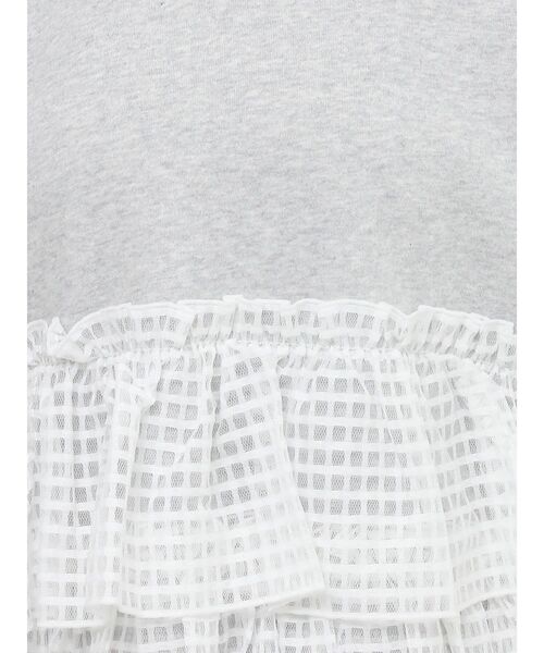 merry jenny（メリージェニー）の「checkチュールフリルトレーナー（スウェット・レディース・グレー/ピンク/オフホワイト・FREE）」の16枚目の写真