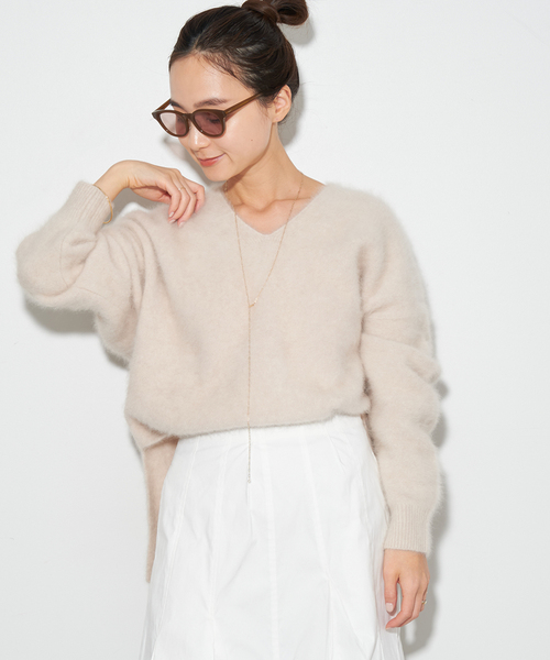 セール】《追加》Fur Vスリットプルオーバー（ニット/セーター