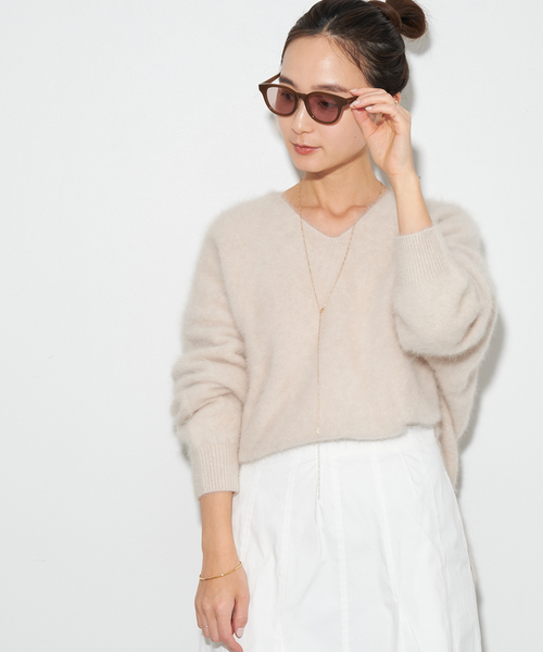セール】《追加》Fur Vスリットプルオーバー（ニット/セーター