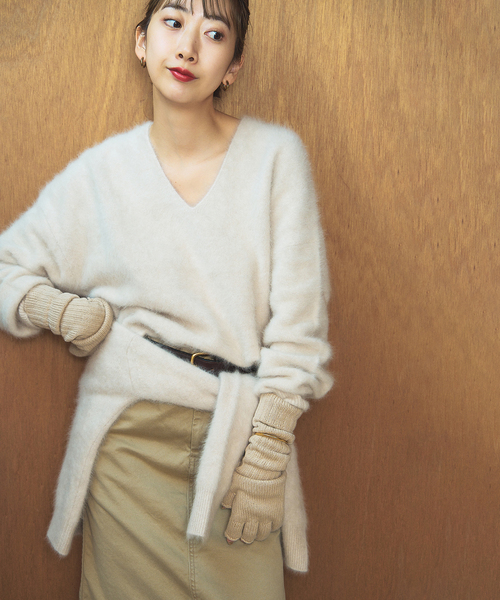セール】《追加》Fur Vスリットプルオーバー（ニット/セーター