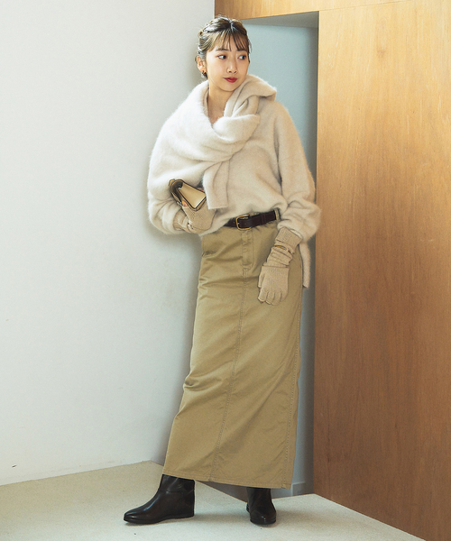 【Ski様】極美品！プラージュ Furクルー スリット プルオーバー ニット Ski様】極美品！プラージュ Furクルー スリット プルオーバー