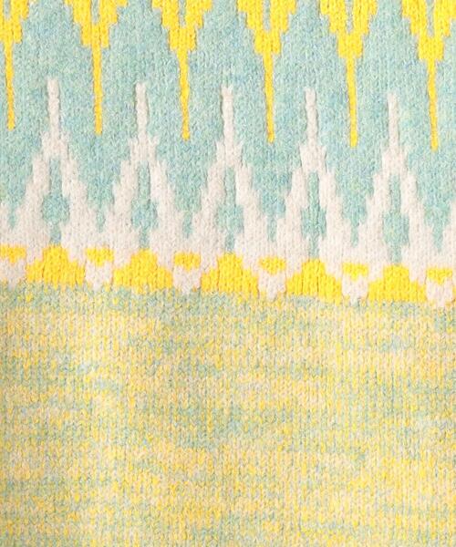 green label relaxing（グリーンレーベルリラクシング）の「TJ フェアアイル柄 プルオーバー（ライム）140cm-150cm（ニット/セーター・キッズ・ライム・150cm/140cm）」の6枚目の写真