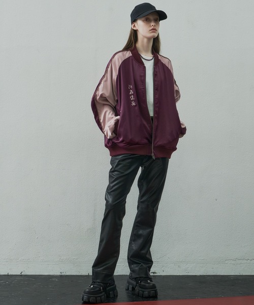 AIVER(アイバー)の「AIVER フェイクレザーセミフレアパンツ(その他パンツ・メンズ・ピンク系その他/ブラック・LARGE/MEDIUM/SMALL)」の10枚目の写真